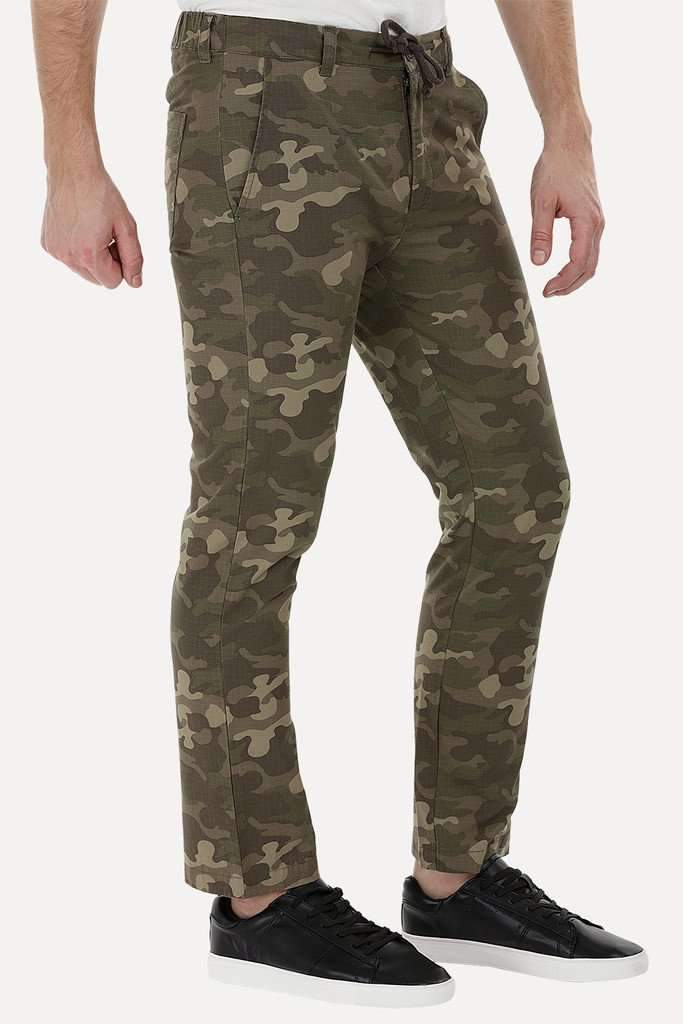 Camo Print Pull On Pants