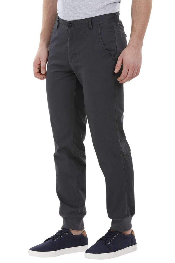 Grey Cuff Jogger Twill Pants