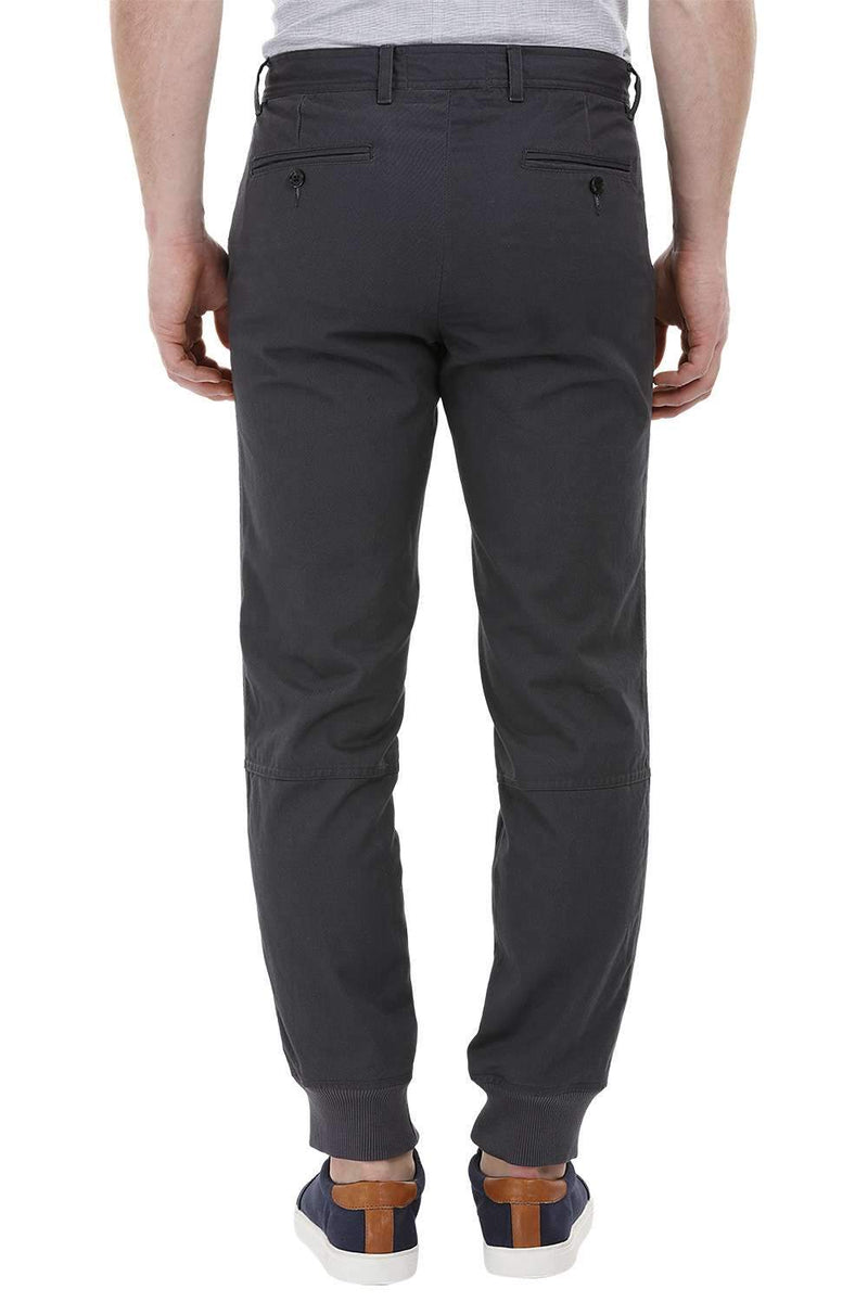 Grey Cuff Jogger Twill Pants