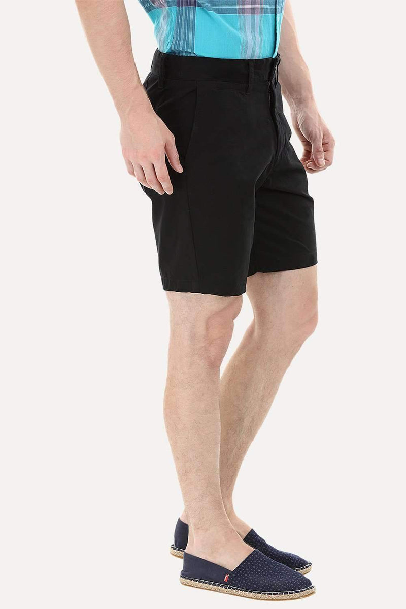 Black Twill Summer Chino Shorts