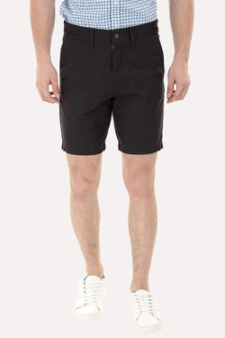 Dark Grey Twill Chino Shorts