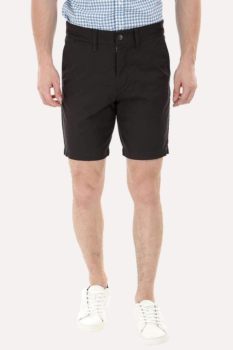 Dark Grey Twill Chino Shorts