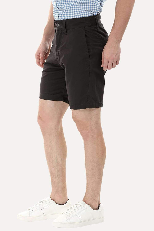Dark Grey Twill Chino Shorts
