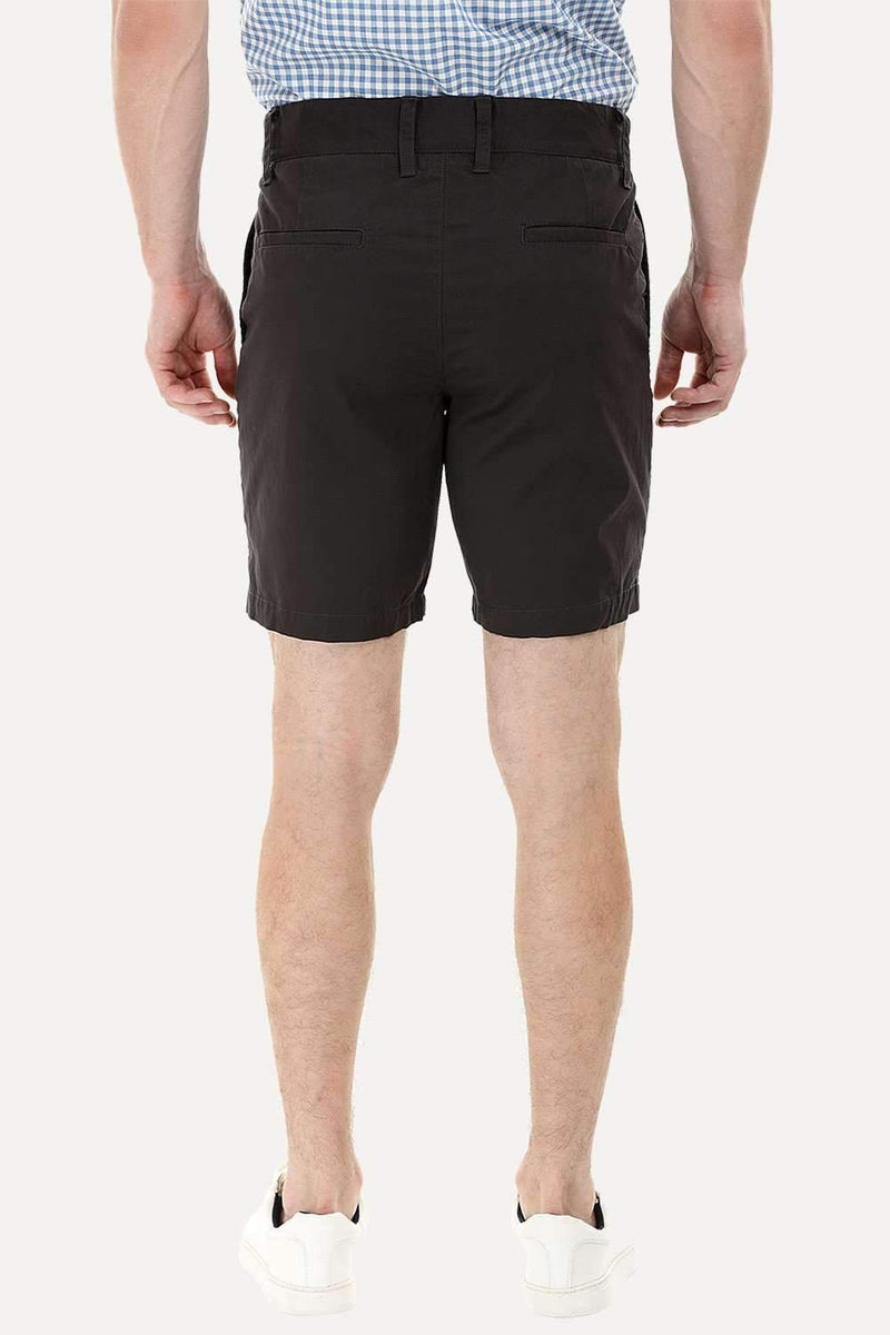 Dark Grey Twill Chino Shorts