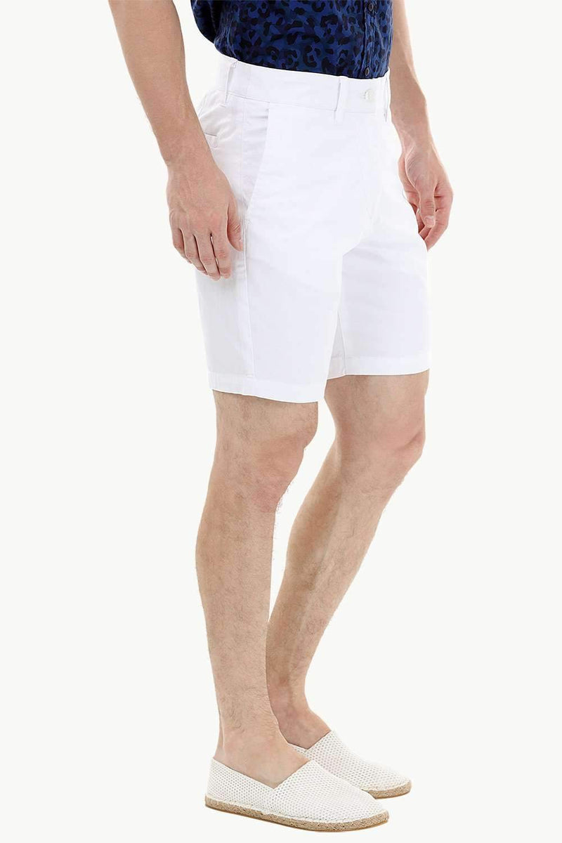 White Twill Summer Chino Shorts