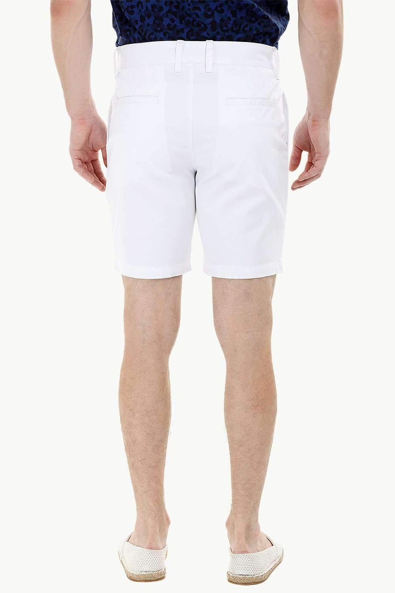 White Twill Summer Chino Shorts