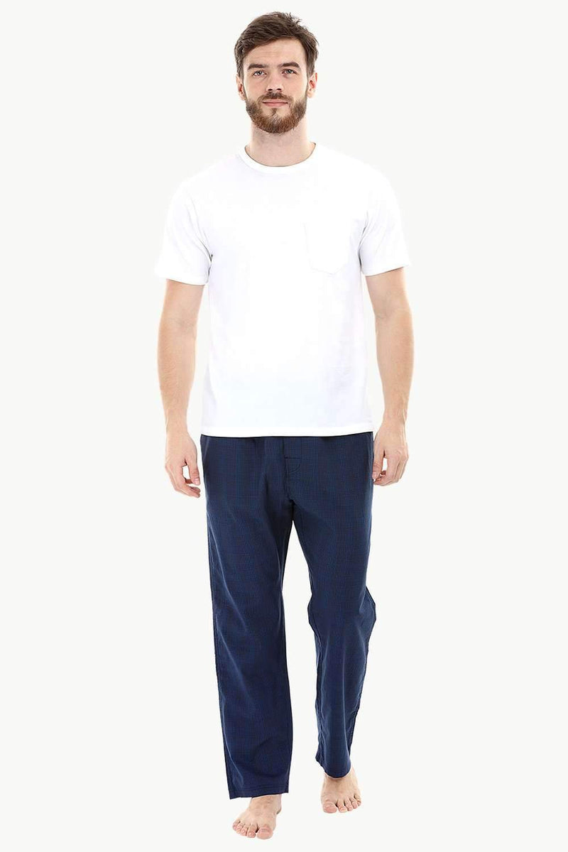 Woven Lightweight Navy Pyjamas