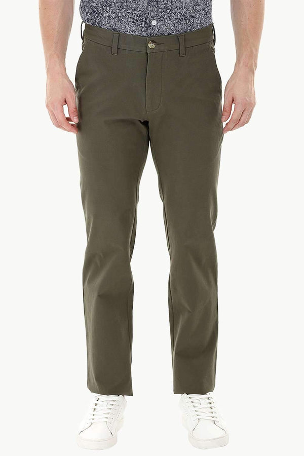 Olive Standard Fit Chino Pants