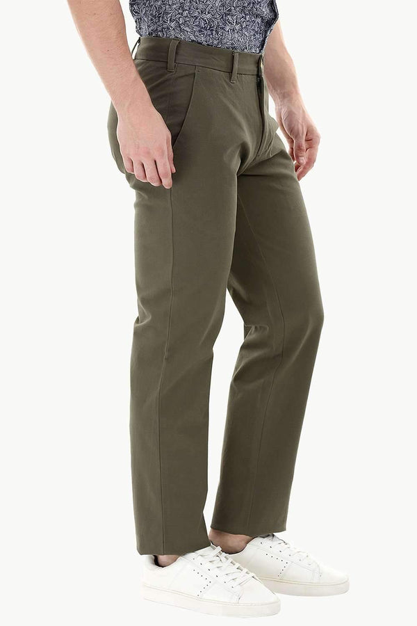 Olive Standard Fit Chino Pants