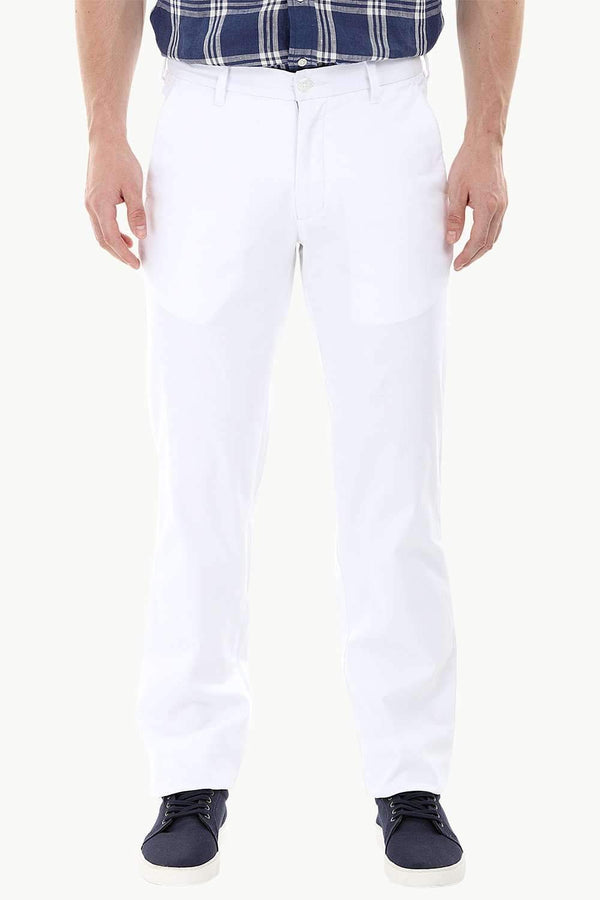 White Standard Fit Chino Pants