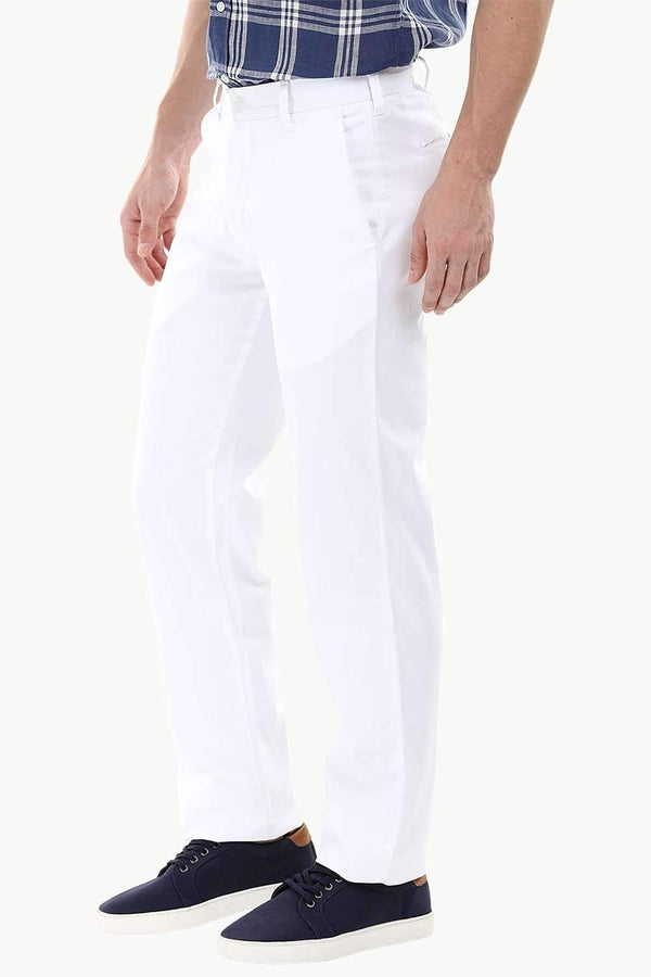 White Standard Fit Chino Pants