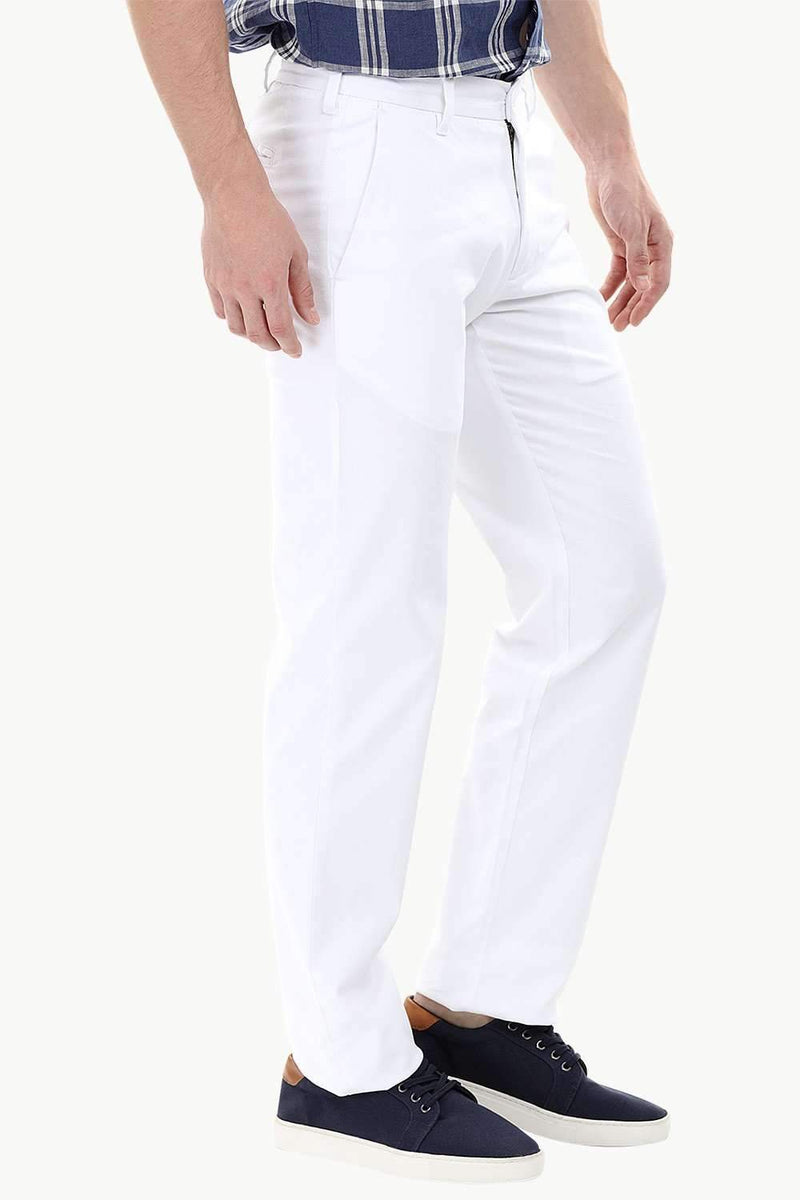White Standard Fit Chino Pants
