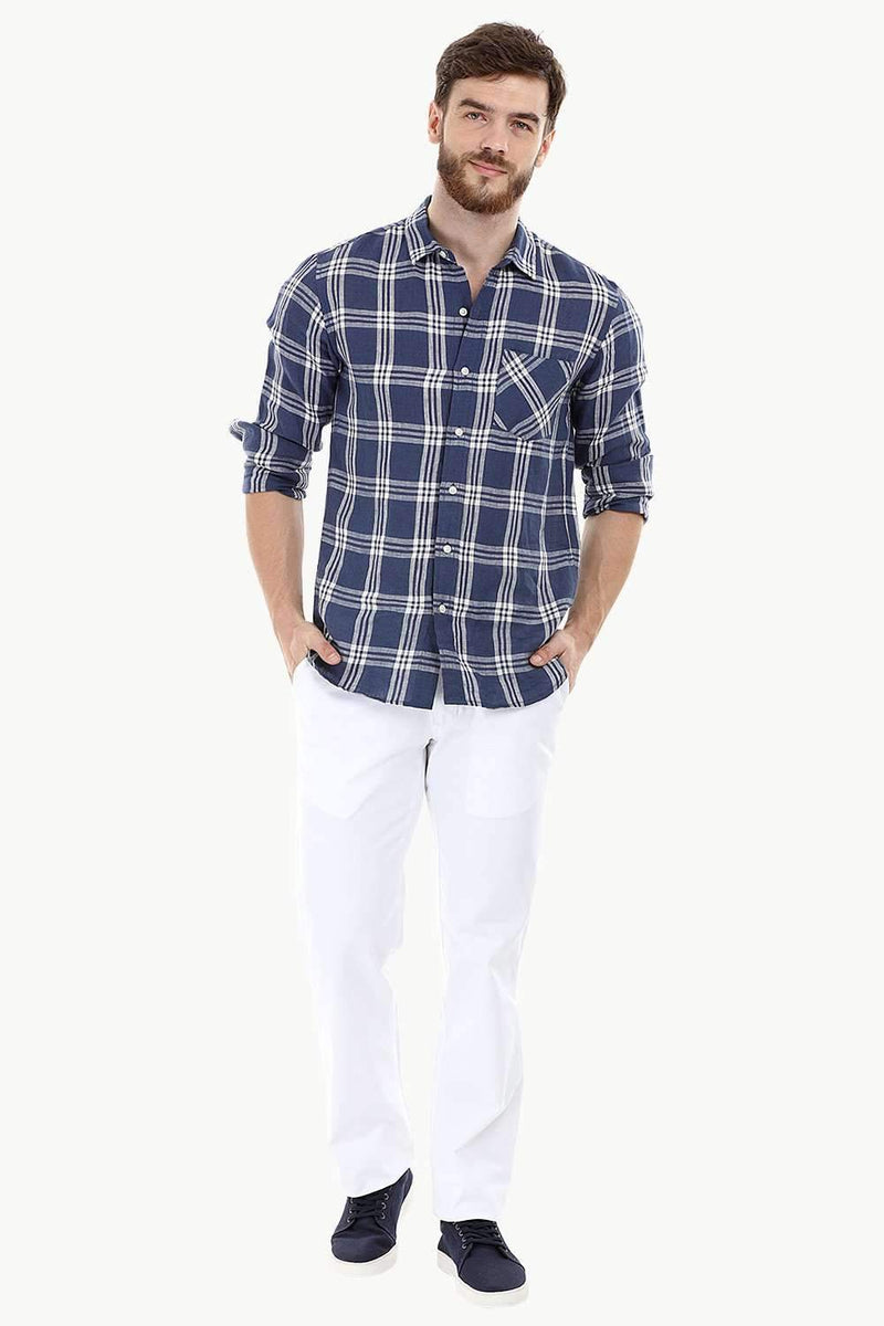White Standard Fit Chino Pants