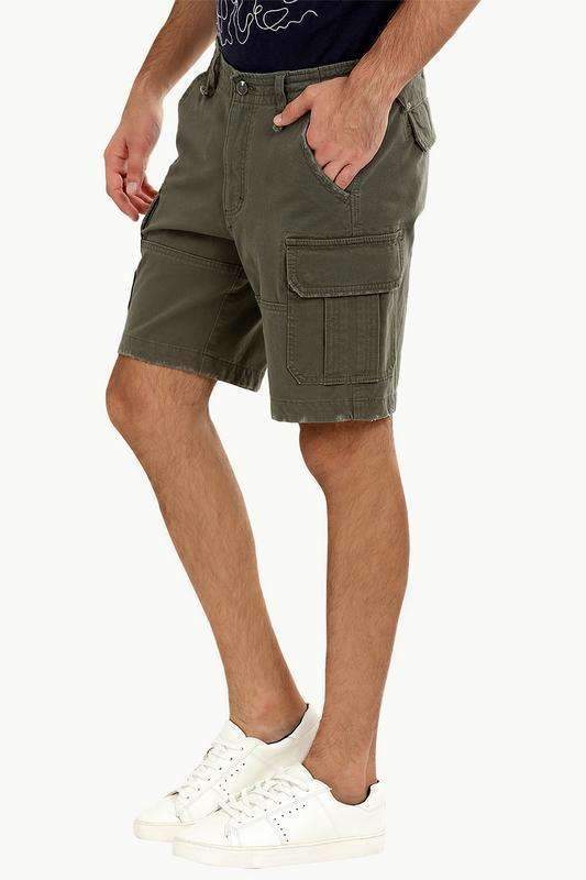 Olive Green Rugged Cargo Shorts