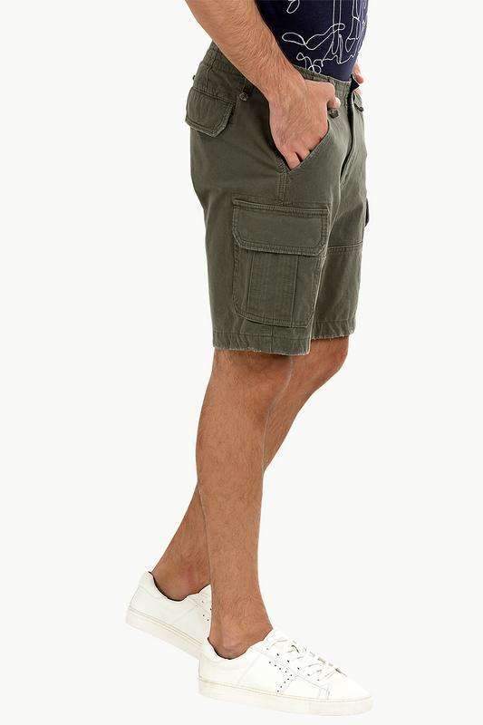 Olive Green Rugged Cargo Shorts