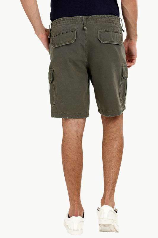 Olive Green Rugged Cargo Shorts