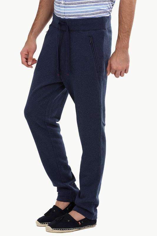 Heather Navy Pull On Sweatpants