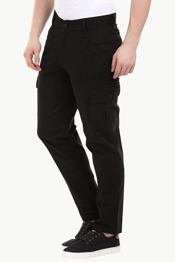 Men's Black 6 Pocket Twill Cargo Pants