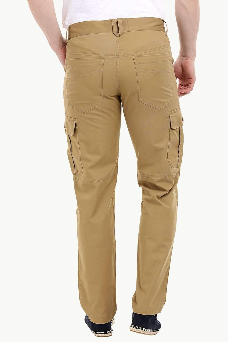 Men's Brown 6 Pocket Twill Cargo Pants