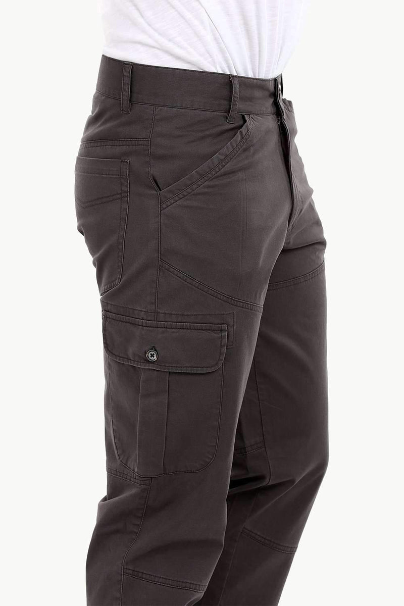 Men's Umber Brown 6 Pocket Twill Cargo Pants