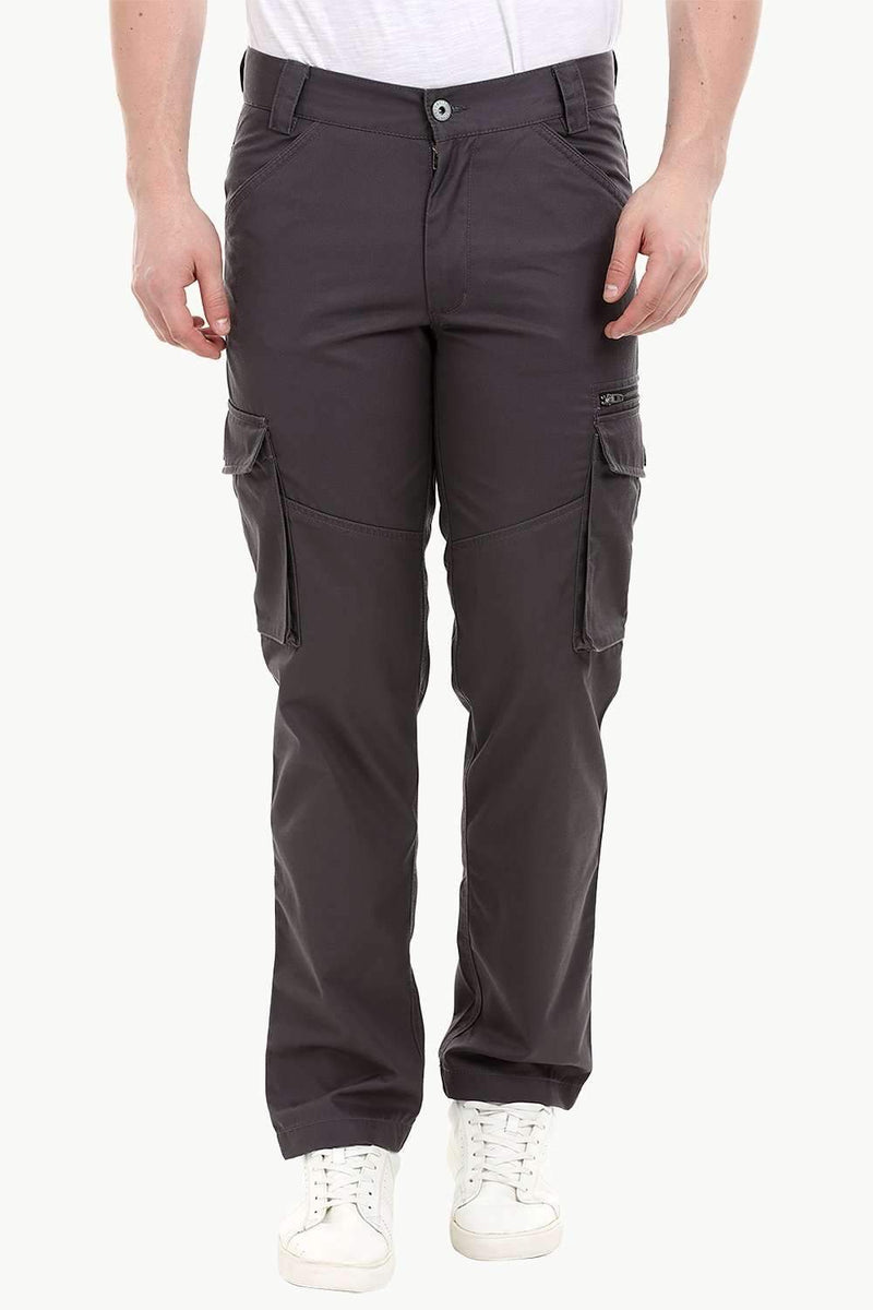 Men's Umber Brown 7 Pocket Twill Cargo Pants