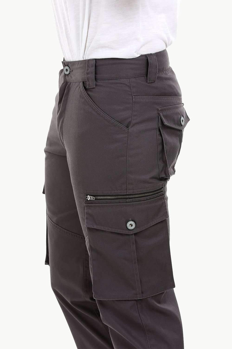 Men's Umber Brown 7 Pocket Twill Cargo Pants