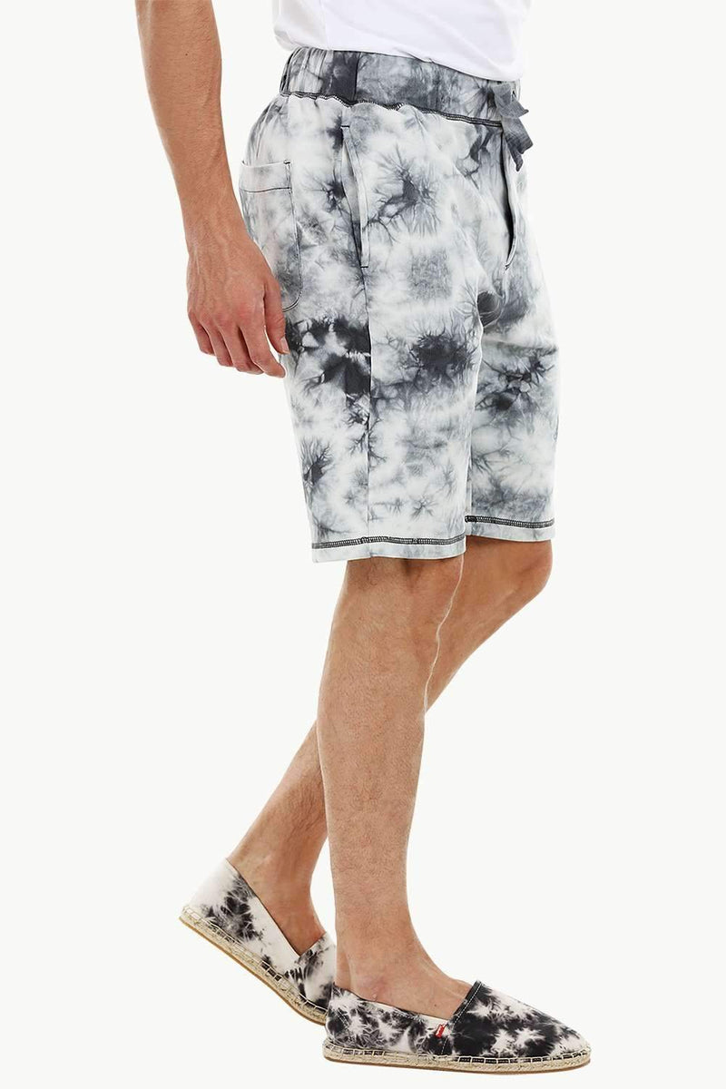 Mens Tie Dye Knit Lounge Shorts