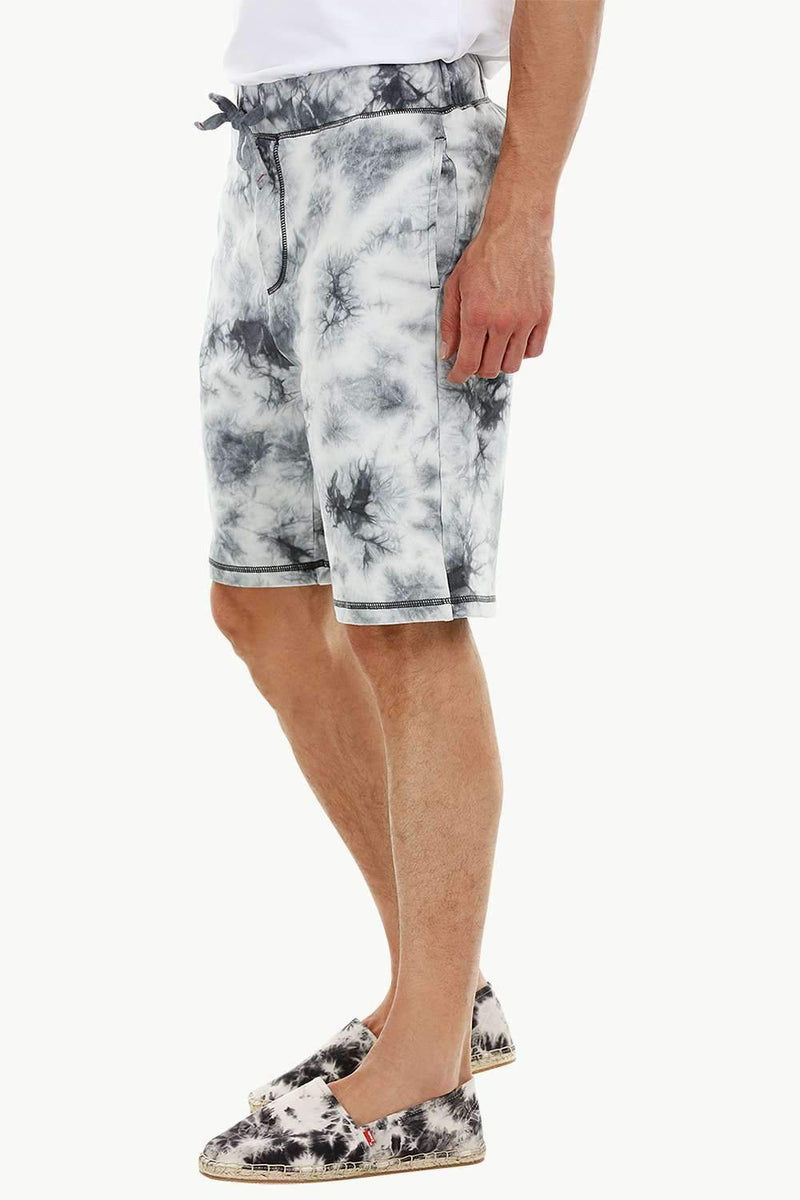 Mens Tie Dye Knit Lounge Shorts