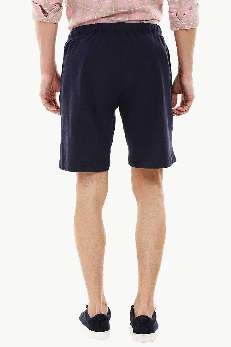 Mens Pique Knit Navy Workout Shorts