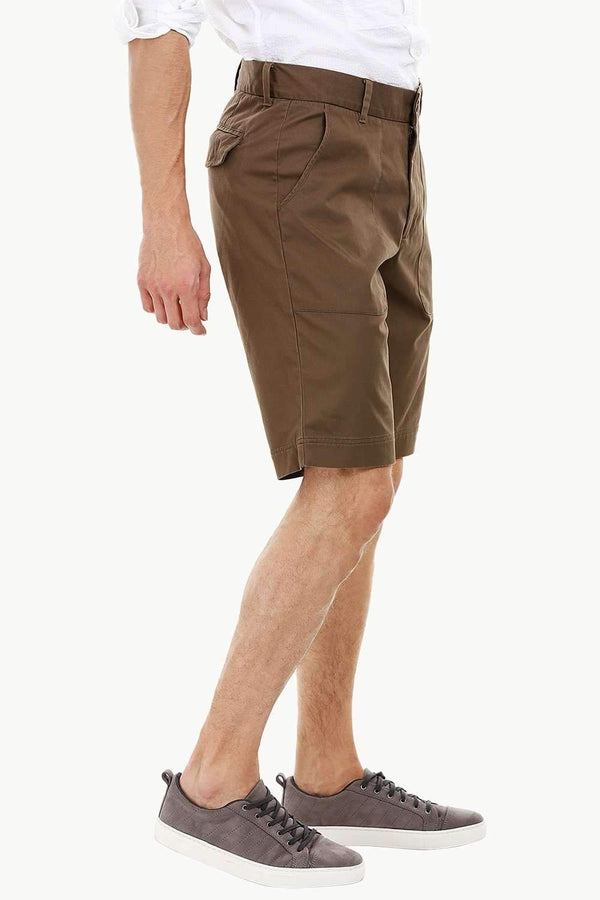 Mens Brown Patch Pocket Summer Shorts