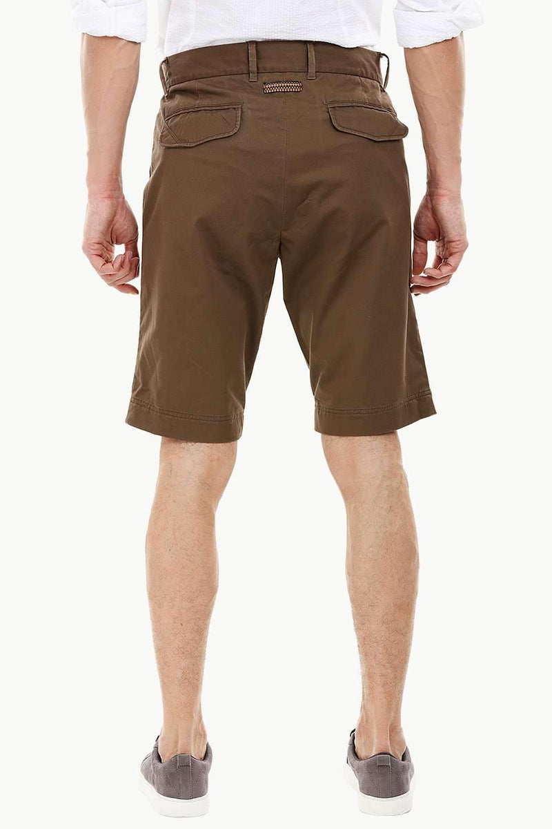 Mens Brown Patch Pocket Summer Shorts