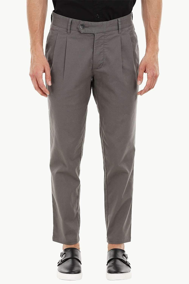 Mens Slate Grey Pleated Pants