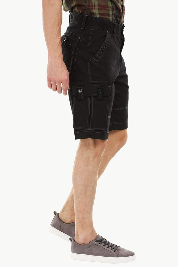 Mens Black Cargo Summer Shorts