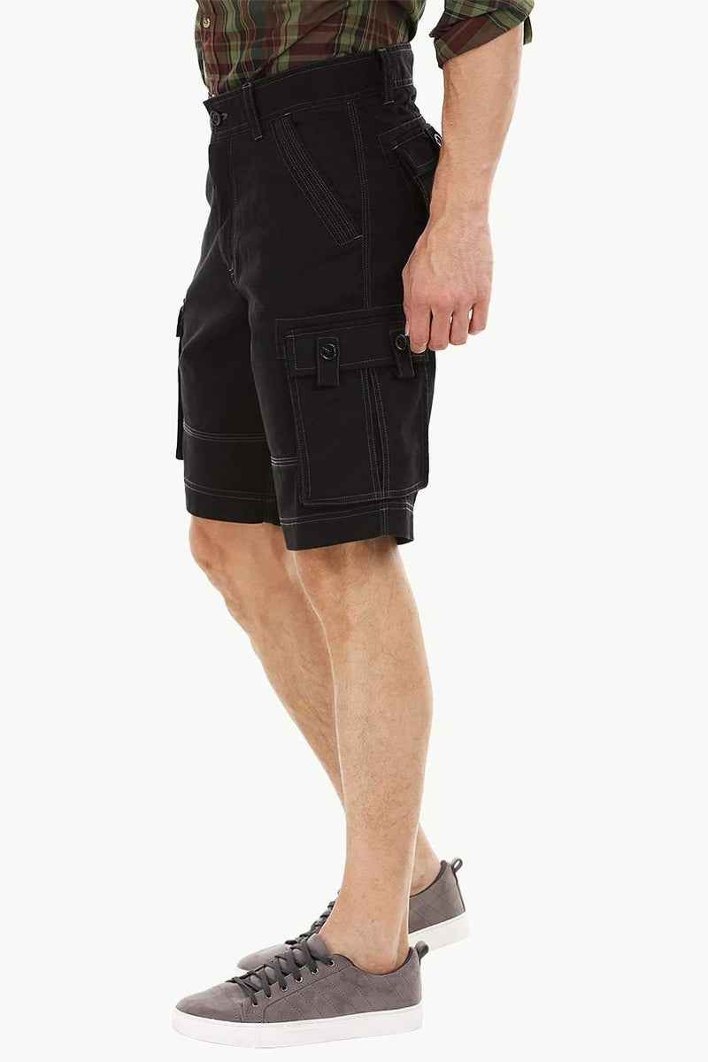 Mens Black Cargo Summer Shorts