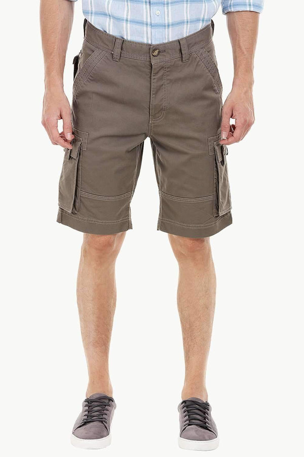 Mens Olive Green Cargo Summer Shorts