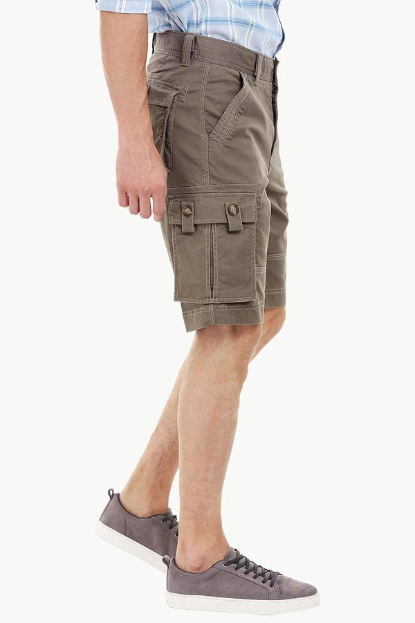 Mens Olive Green Cargo Summer Shorts