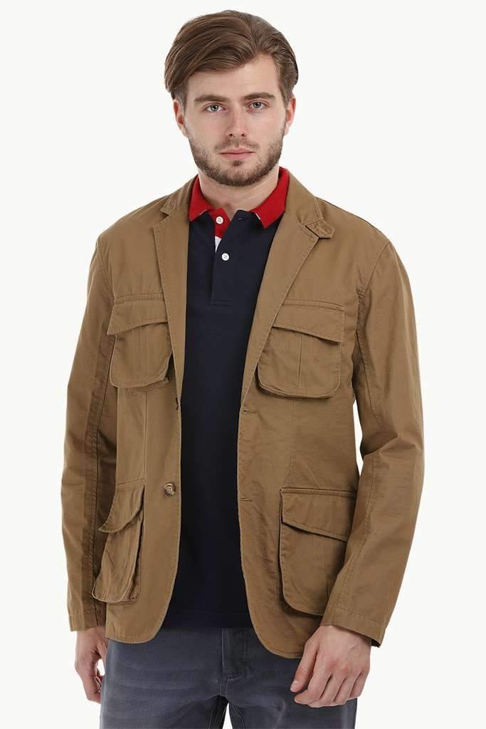 4 Pocket Rugged Khaki Blazer