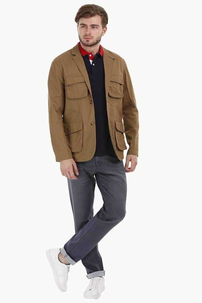 4 Pocket Rugged Khaki Blazer