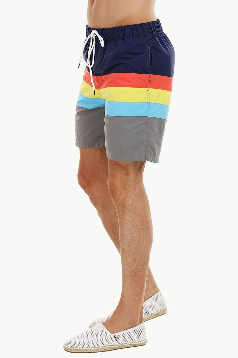 Mens Sporty Multicolour Quickdry Swimshorts