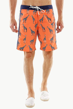 Mens Giraffe Print Quickdry Swimshorts