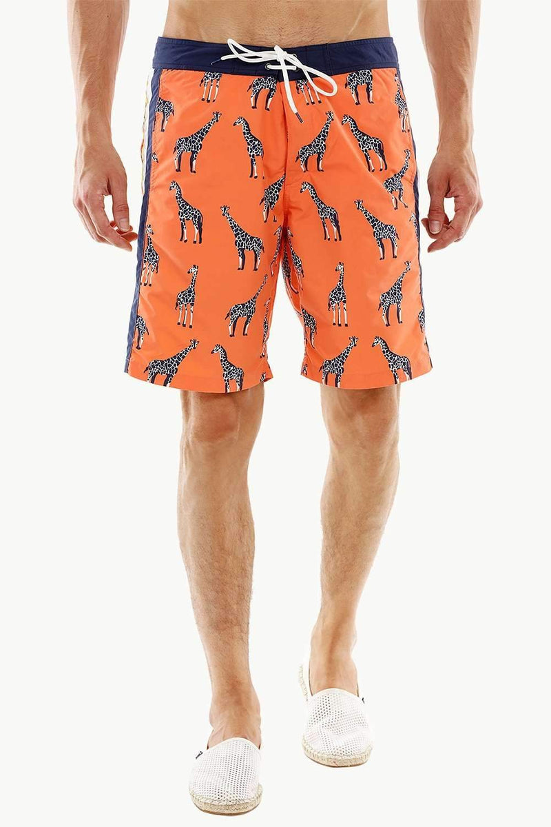 Mens Giraffe Print Quickdry Swimshorts