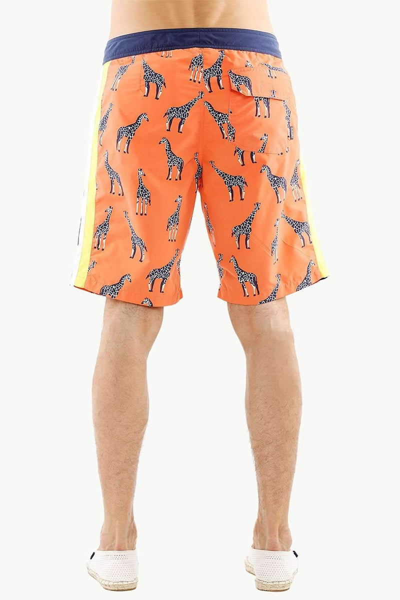 Mens Giraffe Print Quickdry Swimshorts