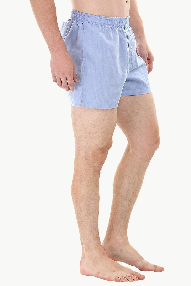 Woven Blue Boxer Shorts