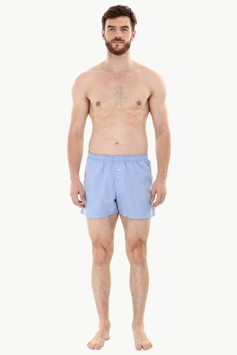 Woven Blue Boxer Shorts