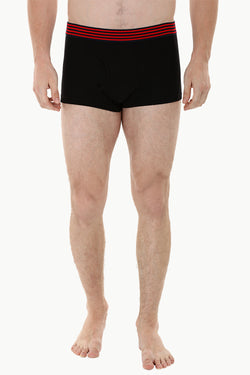 Side Fly Knit Black Boxer Trunks