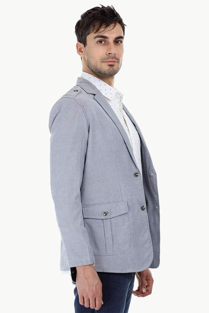 Solid Blazer with City Epaulettes