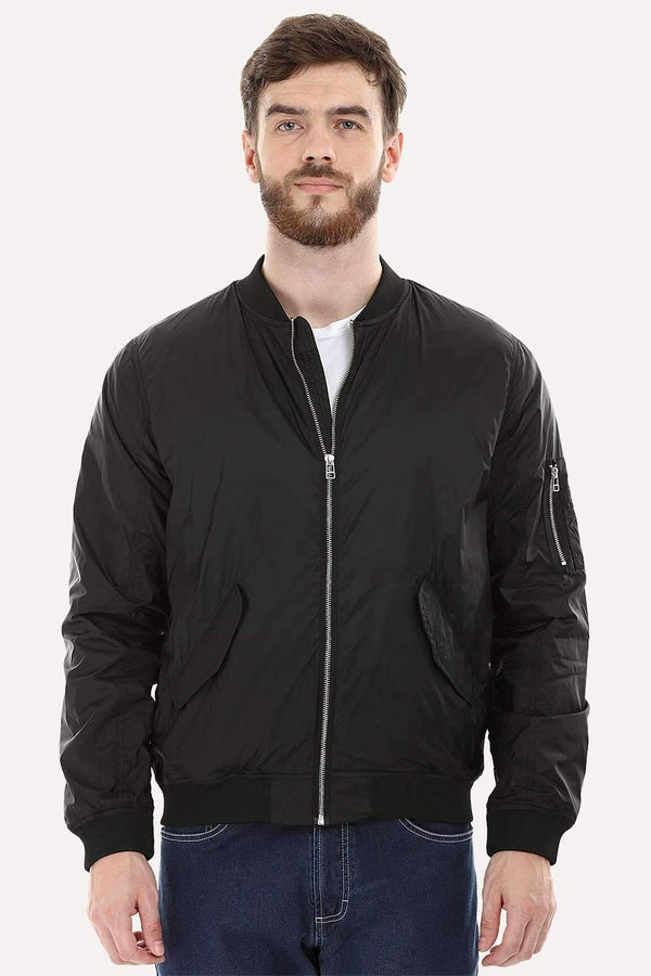 Lightweight Black Bomber Jacket