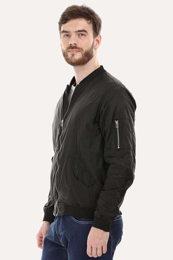 Lightweight Black Bomber Jacket