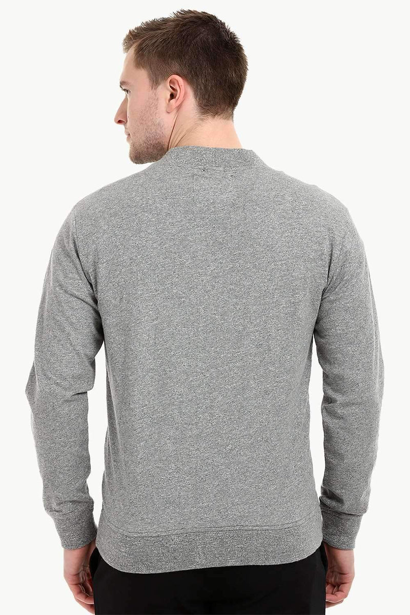 Men's Buttoned Sports Grey English Cardigan