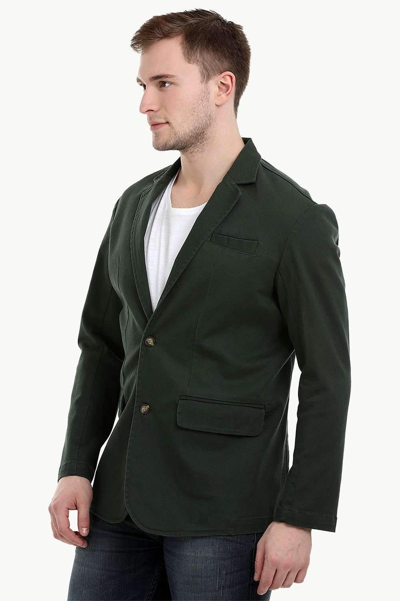 Men's Seaweed Green Twill Blazer